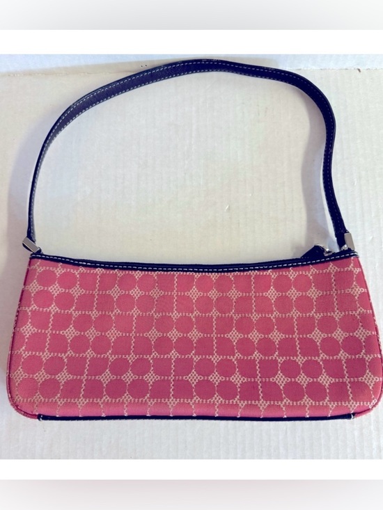 kate spade Handbags - Kate Spade-Classic preppy pink fabric and brown leather strap.Shoulder bag